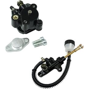 Rear Brake Caliper Kit with Rear Master Cylinder for Yamaha Banshee 350 1987-2006 Warrior 350: 1987-2001 ATV,Rear Brake Caliper Assembly,Rear Brake Master Cylinder Pump