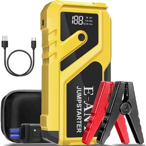 023 Jump Starter Battery Pack 3000A Peak, 12V Car Battery Jump Starter for Up to 8L Gas/5L Diesel, Battery Booster Jump Box, Portable Power Bank QC3.0 Outputs, Jumper Cables with LED Light