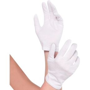 Amscan White Cotton Gloves -Classic Design, Soft & Comfortable Material Gloves, Ideal For Themed Parties & Costumes Accessory
