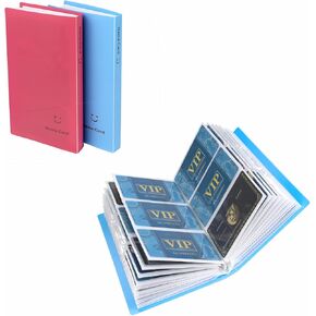 Business Card Organizer Business Card Holder Book ,Credit Card Holder, Portable Business Card Binder File Sleeve Storage, Business Card Holders, 2 PCS Name Card Holder For Men & Women.