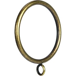 Metal Curtain Ring, 2 inch Inner Diameter,with Eyelet,Fits up to 1.7 inch Drapery Rod (Black-28pcs)