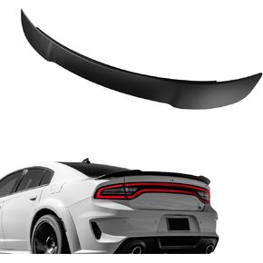 SCITOO Rear Spoiler Wing, Hard ABS Rear Trunk Spoiler Rear Wing Fits for 2011-2020 for Dodge Charger Sedan (Matte Black)