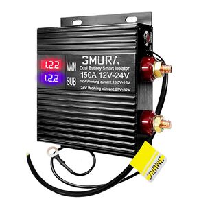 250 Amp Dual Battery Isolator Kit, Universal 12V/24V VSR Voltage Sensitive Relay Battery Isolator Switch Kit, Heavy Duty Smart Battery Isolator for Marine Car Truck RV ATV
