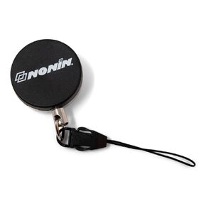 SpO2 Retractable Lanyard Reel with Clip (Black and Silver)
