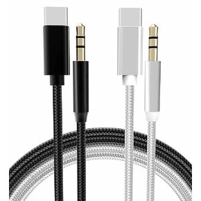 UMECORE AUX Cord for Car, 7 Pack 3.5mm Auxiliary Audio Cable, Stereo AUX Cable with Flexible Nylon Braided Cords for Car iPad iPhone Samsung Galaxy Google Pixel Tablet PC Headphone Speaker Mic