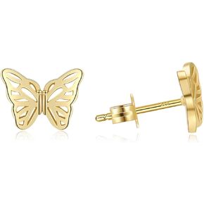 ToHeart 14K Butterfly Earrings for Womens Lightweight Minimalist Gold Butterfly Earrings for Womens/Girls Handpicked Gifts Bff Birthday