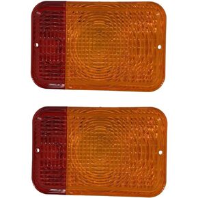 Replacement Red/Amber Lens RE70021 Fits John Deere 5200 5415 5415H 5715HC 5425N 5725N 1023E 1026R 2210 3032E 3038E 3720 4100 4700 Tractor Lens Warning/Tail LAMP（2 Pack）
