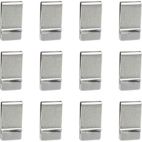 12 Pcs Slim Money Clip Metal Stainless Steel Cash Clip Front Pocket Minimalist Wallet Credit Card Cash Holder Money