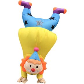 Clown Inflatable Costume Clown Blow Up Suit Party Game Clown Costume Cosplay Fancy Costume Jumpsuit (Upend Clown)