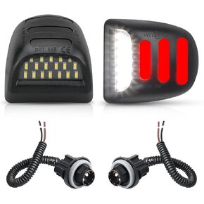 Linkstyle LED License Plate Light, Tube Lamp Socket Wire Harness Compatible with Cadillac Avalanche Suburban EXT Chevy