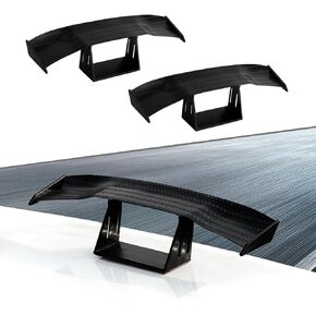 3 قطع جناح خلفي صغير لصندوق السيارة، مقاس 6.6 بوصة، نسيج من ألياف الكربون مخصص لتزيين جناح الذيل المعدل GT، بدون ملحقات خارجية مثقوبة، عالمية لمعظم السيارات (أسود) in Kuwait