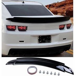 Wickerbill Spoiler for 2010-2013 Chevrolet Camaro | EOS ZL1 Style Rear Trunk Lid Wing Spoiler 2PCS （Glossy Black）