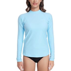 Rash Guard for Women Long Sleeve Swim Shirt UPF 50+ UV Protection Sun Shirt Swimsuit Top Bathing suit