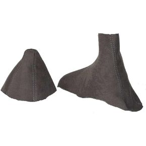 The Tuning-Shop Ltd Automatic Shift & E Brake Boot Grey Alcantara