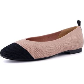 CUSHIONAIRE Women's Splendor Knit Flat with +Memory Foam, Wide Widths Available