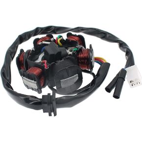 Glixal GY6 125cc 150cc Engine Magneto Stator for 152QMI 157QMJ Scooter Moped ATV Go-Kart Buggy Quad Taotao Jonway Icebear Baja Coolster Lance SUNL Vento (Full-Wave. 6 Poles)
