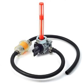 Fuel Valve Petcock Gas Oil Fuel Filter Fit for Honda VTX1300 C/R/S/T 2004-2009 Fuel Shut Off Valve Petcock Petrol Switch Hose Clamps Replace 16950-MEM-674