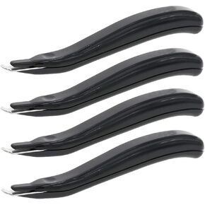 4 Pieces Staple Remover Professional Magnetic Staple Remover Puller Staples Remover Staple Removal Tool Staple Puller Remover Staple Pullers for Office School Home, Black