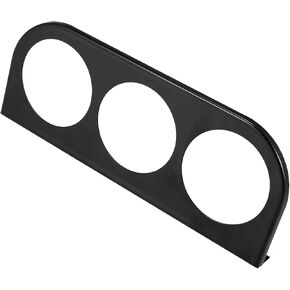 Motoforti Universal Triple Hole Dashboard Gauge Holder Mount Bracket, Metal, Black, 1 Pcs