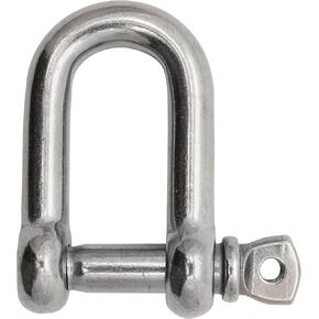 Extreme Max 3006.8246 BoatTector Stainless Steel D Shackle - 1/2", Silver