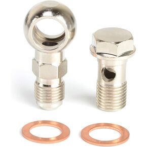 Turbo Coolant Banjo Bolt kit M14x1.5 mm to -6AN Garrett GT28R GT30R GT35R Long neck