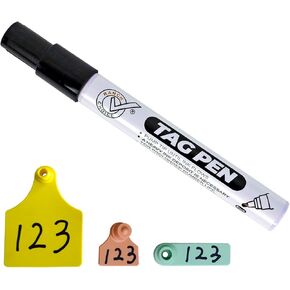 Ear Tag Marking Pen, Black, with Special Ink Penetrates Into Cattle Livestock Ear Tags, Long Lasting Not Fading