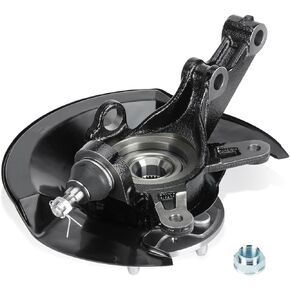 Front Left Side Steering Knuckle & Wheel Bearing Hub Assembly Compatible with Honda Civic L4 1.7L 2003-2005, Replace for 698-495, 698495, 51215S5AJ30, 45255S01A00