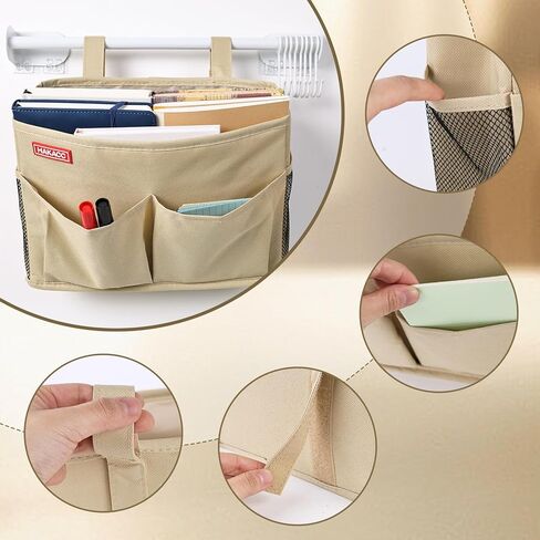 HAKACC Bedside Hanging Organizer, Storage Bag Pocket Hanging Bed Organizers for Bunk and Hospital Beds College Dorm Rooms Baby Bed Rails 5 Pockets in Saudi Arabia