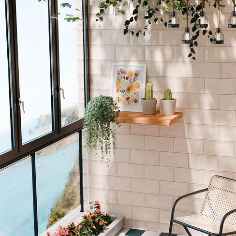 10 Inch Deep Floating Shelves for Wall, Irregular Natural Live Edge Floating Shelves, Solid Poplar Wood Floating Shelves, Rustic Floating Shelves for Farmhouse, Living Room, Kitchen & Bedroom in Saudi Arabia