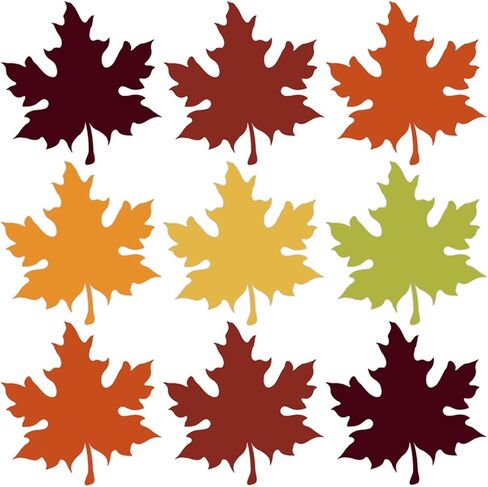 60PCS Fall Leaves Cutouts for Bulletin Board Decoration, 6 Colors Fall Autumn Maple Leaves Paper Cutouts for Thanksgiving Fall Autumn Classroom Bulletin Board Decorations Party Supplies in Kuwait