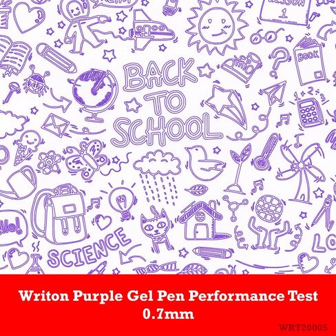 Writon Retractable & Refillable Gel Pens, Comfort Grip, 0.7mm Fine Point, Purple Ink, 12 Pack in Saudi Arabia
