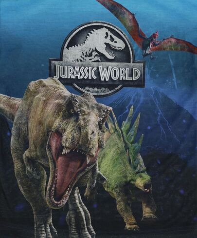 Jurassic World Pajama Set for Boys,Short Sleeve Long Pants, Mix and Match Removable Patches, Boys Size Size 4/5-10/12 in Saudi Arabia