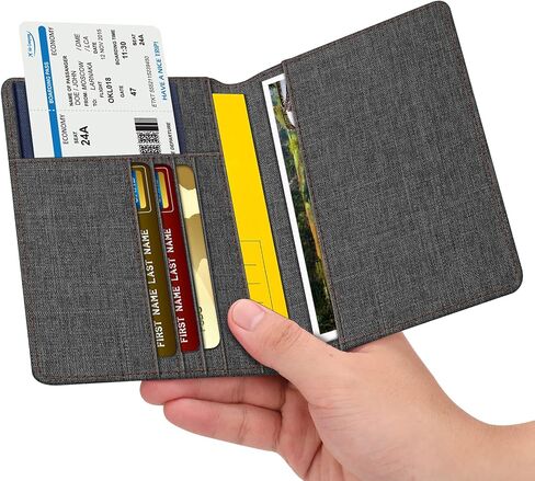 حامل جواز سفر Fintie مع قطعتين من بطاقات الأمتعة، محفظة سفر نحيفة تعمل بتقنية RFID وغطاء حماية لغطاء جواز السفر وأساسيات السفر مع فتحات لبطاقة الائتمان للنساء/الرجال in Saudi Arabia