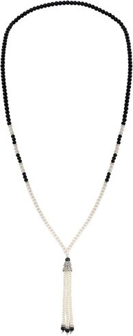 BABEYOND Long Pearl Necklace Faux Pearls Necklace Set Beaded Long Pearls Necklace 1920s Gatsby Costume Jewelry in Saudi Arabia