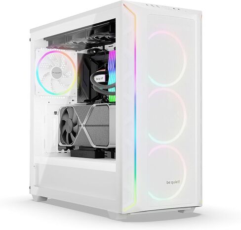 be quiet! Shadow Base 800 FX - ARGB - 4 Light Wings 140mm PWM Fans - Mid-Tower PC Gaming Case - 420mm radiators or E-ATX motherboards Support - Black - BGW63 in Saudi Arabia