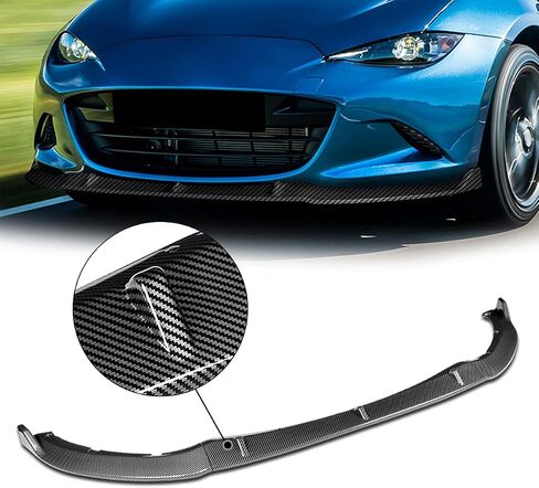 DNA MOTORING 2-PU-544-PCF 3PCS MP Style Front Bumper Lip متوافق مع 2016-2022 MX-5 Miata، مظهر من ألياف الكربون الأسود in Saudi Arabia