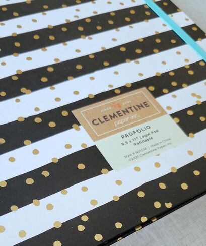 Clementine Refillable Legal Pad Organizer 8.5" x 11" Padfolio and Twin Fluorescent Pen in Saudi Arabia