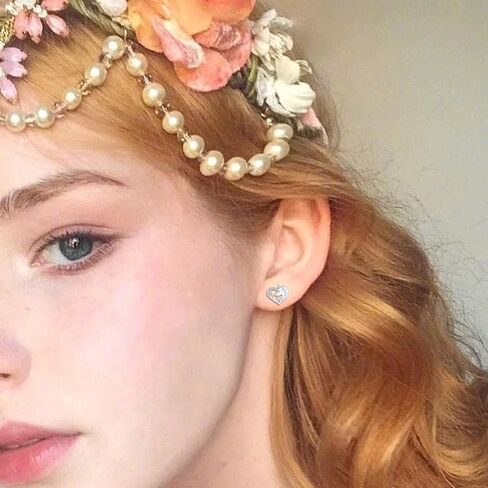 925 Sterling Silver Horse Stud Earrings Hypoallergenic Heart Horse Ear Studs for Women Dog Wolf Animal Earrings for Horse Lover Christmas Jewelry Gifts for Daughter in Kuwait