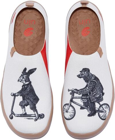 UIN Women's Art Painted Travel Shoes Slip On Casual Knit Loafers Lightweight Comfort Fashion Sneaker Toledo ⅠBirds and Flowers in Saudi Arabia