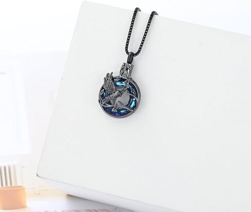 The Tree of Life Urn Necklace for Ashes Eagle Ring Cremation Jewelry Circle of Life Keepsake Memorial Pendant Human Pets Ash Holder Gift for Women Men in Kuwait