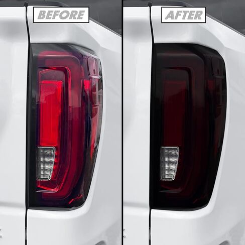 SlickMod PreCut Vinyl Smoke Tint for 2019-2023 GMC Sierra 1500 Tail Light (LED) (20% Dark Smoke, 2. Taillight Cutout) in Saudi Arabia