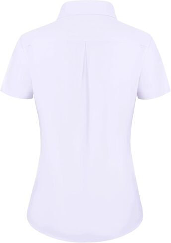 siliteelon Dress Shirts for Women Short Sleeve Cotton Button Down Shirt Basic Button Up Shirt Collared Shirts Work Shirt in Saudi Arabia