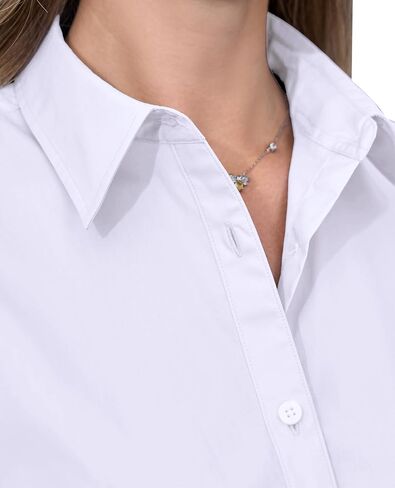 siliteelon Dress Shirts for Women Short Sleeve Cotton Button Down Shirt Basic Button Up Shirt Collared Shirts Work Shirt in Saudi Arabia