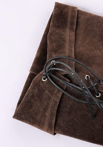 Medieval Leg Covers Slim Fit Pirate Renaissance Faux Leather Steampunk Costume for Boots in Saudi Arabia