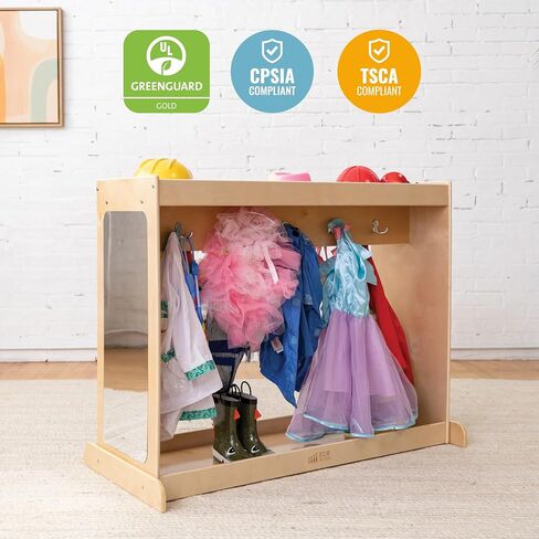 ECR4Kids Streamline Dress-Up Island, Costume Organizer, Natural in Saudi Arabia