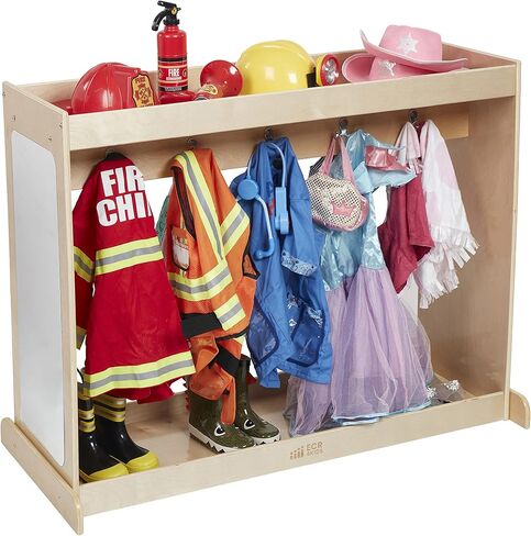 ECR4Kids Streamline Dress-Up Island, Costume Organizer, Natural in Saudi Arabia