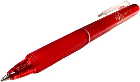 Pilot Frixion Clicker Retractable Erasable Rollerball 0.7 mm Tip - Red, Single Pen in Saudi Arabia