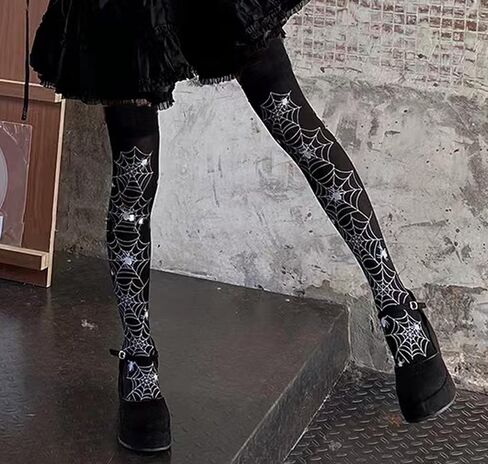 Halloween Tights – Halloween Leggings Double-Sided Print Costume & Dress Up Stockings Socks for Women Girls in Saudi Arabia