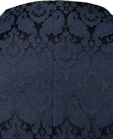 ZEROYAA Mens Single Breasted Vest Gothic Steampunk Victorian Brocade Waistcoat in Saudi Arabia