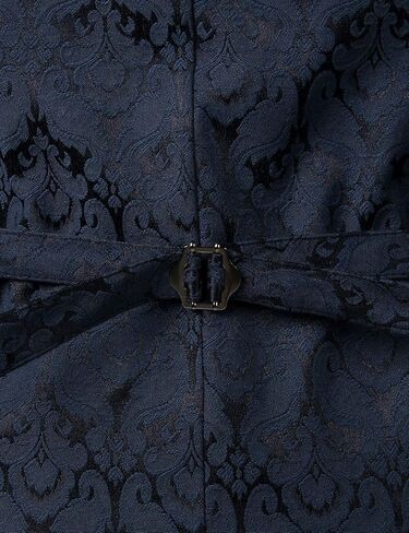 ZEROYAA Mens Single Breasted Vest Gothic Steampunk Victorian Brocade Waistcoat in Saudi Arabia